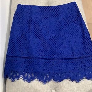 Blue lace skirt